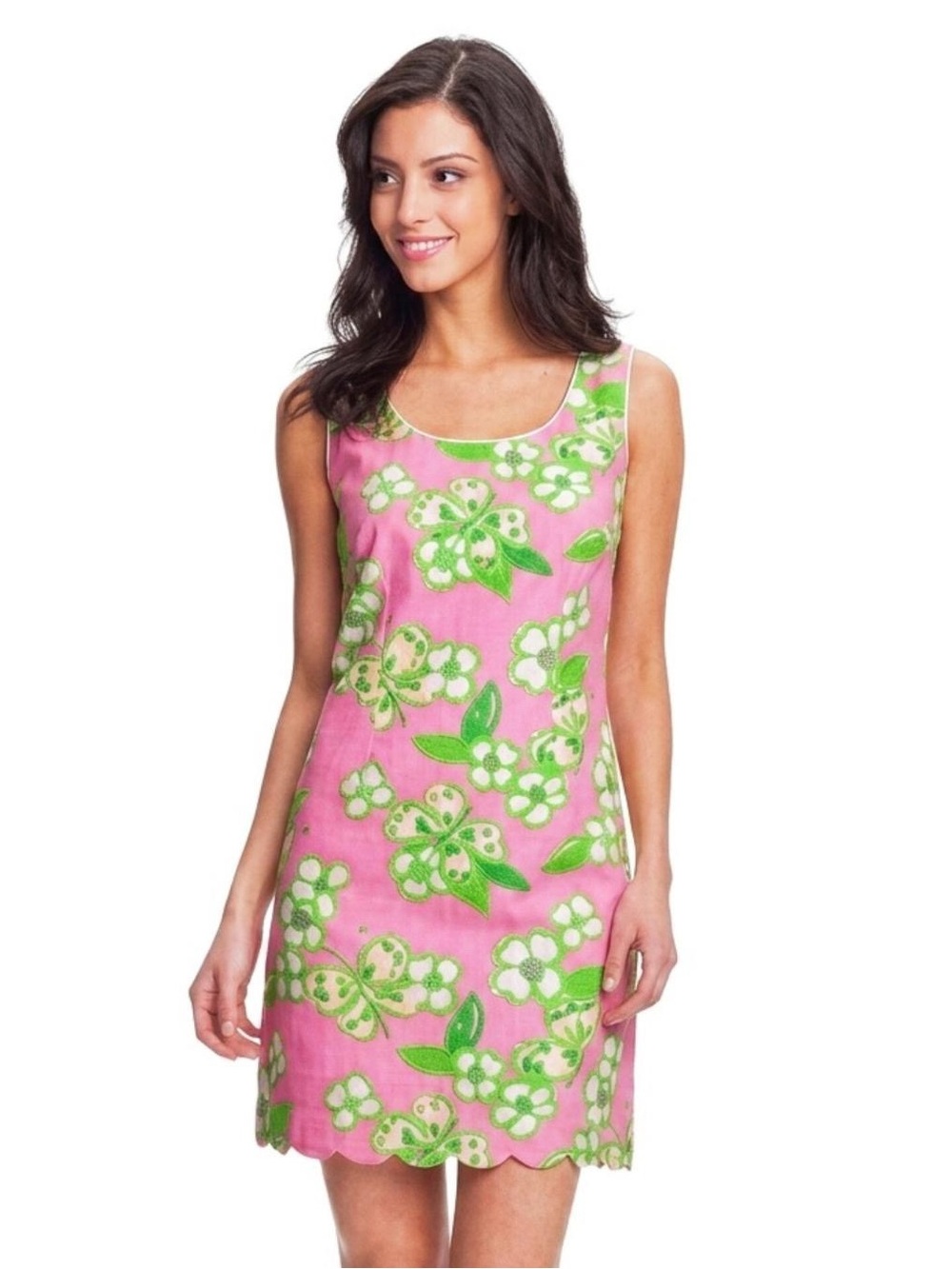Lilly Pulitzer Nina Pink & Green Sheath Mini Dress